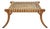 Large Klismos Style Bench With Sea Grass Woven Seat For Sale