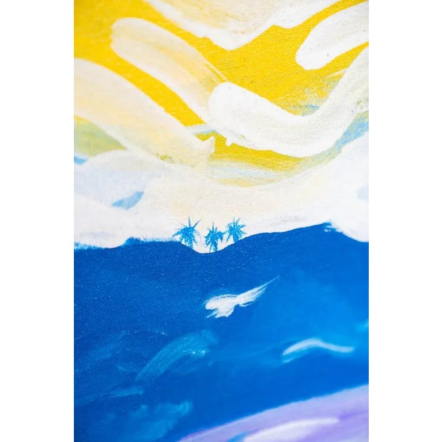 Blue Abstract Painting, Oil on Canvas For Sale - Image 8 of 10