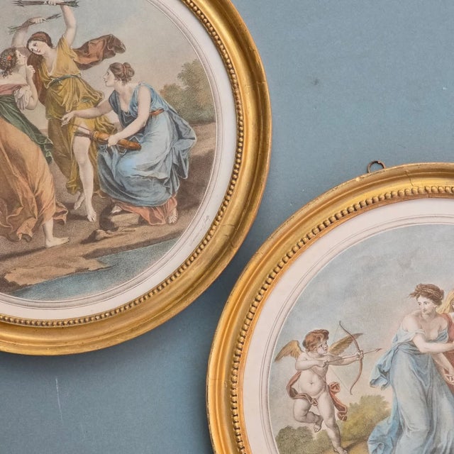Angelica Kauffman, Cupid Disarmed by Grace & Cupid's Revenge, 1800s, Engravings, Set of 2 For Sale - Image 9 of 18