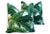 Textile Large Tropical Banana Leaf Feather/Down Pillows 24" Square- a Pair For Sale - Image 7 of 8