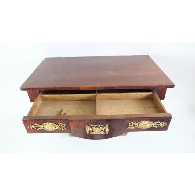 Early 19th Century Swedish or French Empire Majohamy and Gilt Pier or Dressing Table With Mirror For Sale - Image 14 of 16