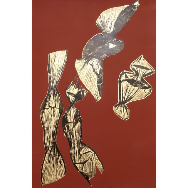 1990s "Dual Nature Brown" Lithograph by Lynda Benglis For Sale