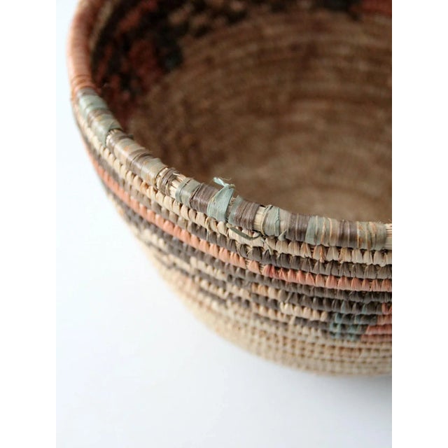 Mid 20th Century Vintage Coiled Basket For Sale - Image 5 of 12