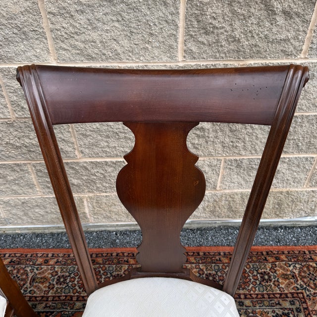 Pennsylvania House 2000s Pennsylvania House Cortland Manor Collection Traditional Regency Cherry Sleigh Back Dining Chairs - A Pair For Sale - Image 4 of 17