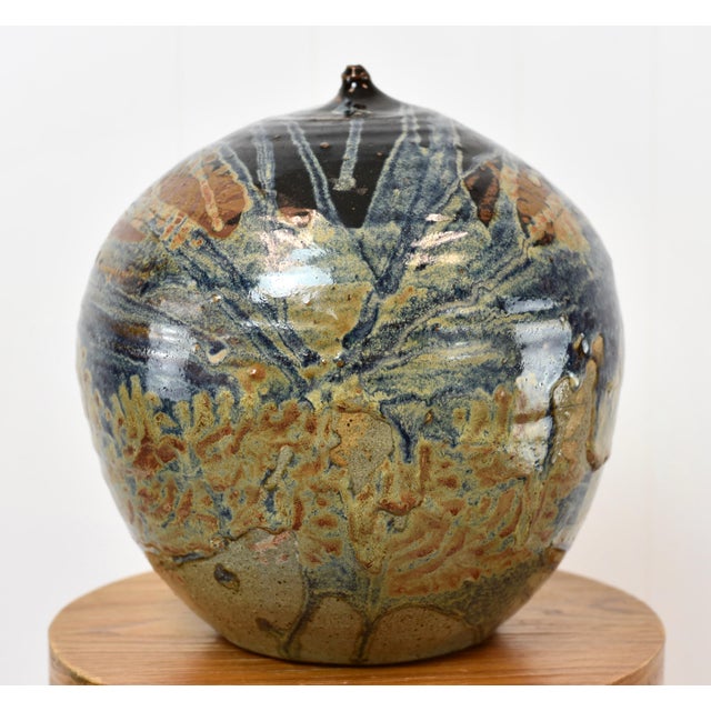 Mid Century Modern Large Richard Peeler Studio Art Pottery Weed Pot