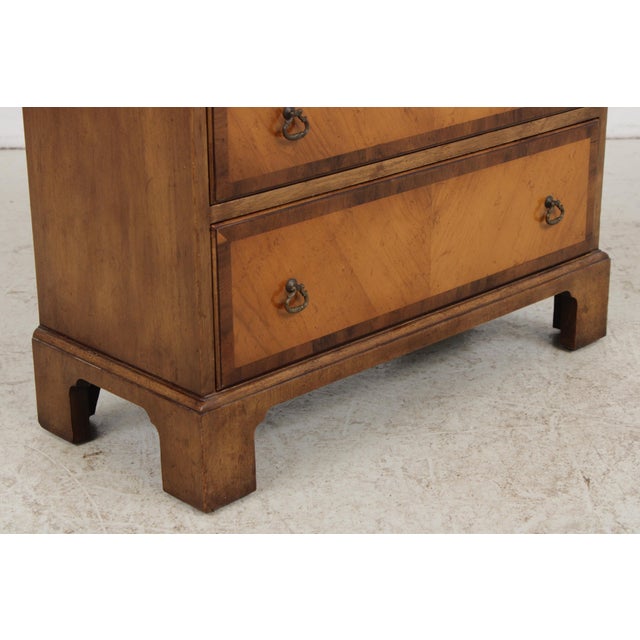Wood Old Colony Satinwood Mahogany Flip Top Bachelor Chest For Sale - Image 7 of 13