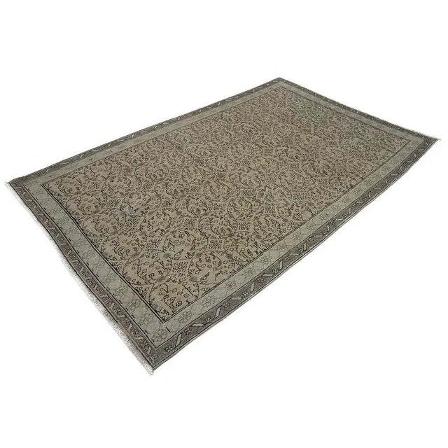 Contemporary 1960s Vintage Washed Out Turkish Rug- 5′7″ × 8′8″ For Sale - Image 3 of 6