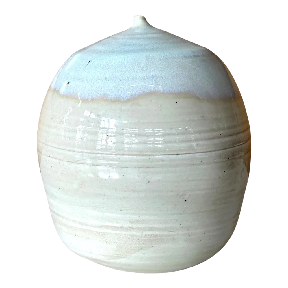 Ceramic Moon Pot with Rattle by Toshiko Takaezu | Chairish