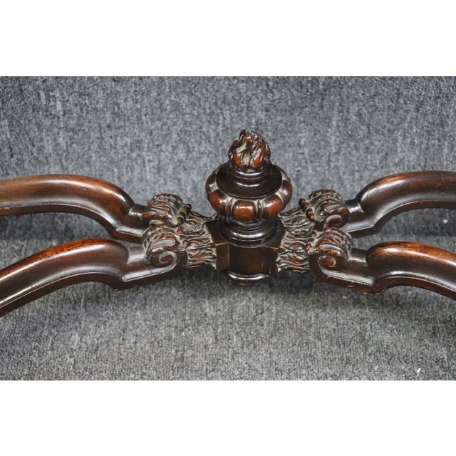 Early 20th Century Regency Style Carved Mahogany Black Marble Console Table For Sale - Image 5 of 9