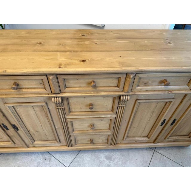 Brown Apothecary Credenza in Softwood For Sale - Image 8 of 16