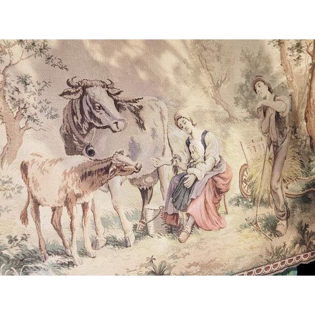 1960s French Country Scene Tapestry For Sale In West Palm - Image 6 of 10