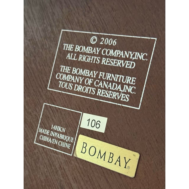 Bombay & Co. Triangle Corner Table With Drawer For Sale - Image 11 of 11