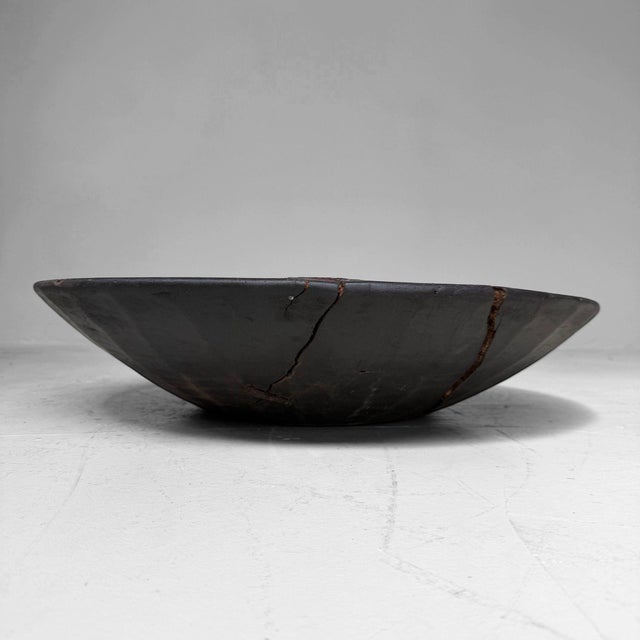 Contemporary Antique Japanese Wooden Kibachi Bowl, 1900s For Sale - Image 3 of 10