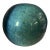 1960s Handmade Ceramic Blue Green Glazed Sphere Pottery Vase For Sale