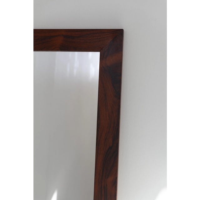 Large Mid-Century Modern Rosewood Mirror, Denmark, 1970s For Sale - Image 14 of 18