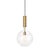 Rosdala Brass Clear Glass Pendant Lamp by Sabina Grubbeson for Konsthantverk For Sale - Image 6 of 8