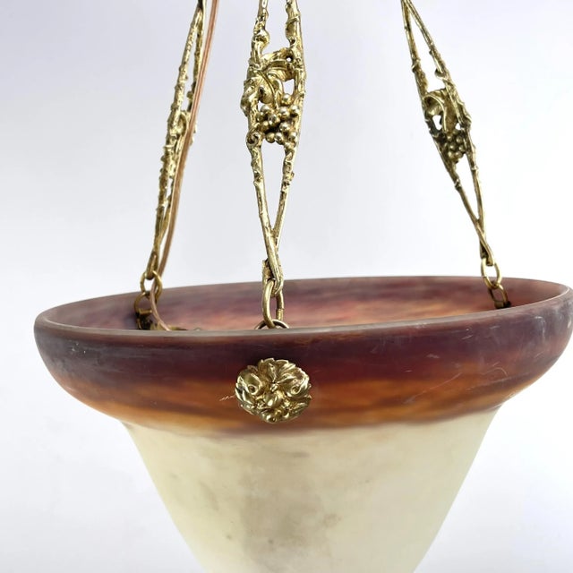 Art Deco Hanging Lamp from Muller Frères, 1930a For Sale - Image 6 of 10