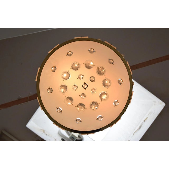 Metal Mid-Century Pendant Lamp from Jablonec Glassworks Novy Bydzov, 1970s For Sale - Image 7 of 11