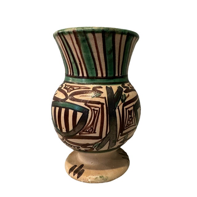 Domingo Punter Teruel Spanish Studio Pottery Vase, Mid-Century Mudéjar Revival, Hand-Painted Ceramic For Sale - Image 4 of 8