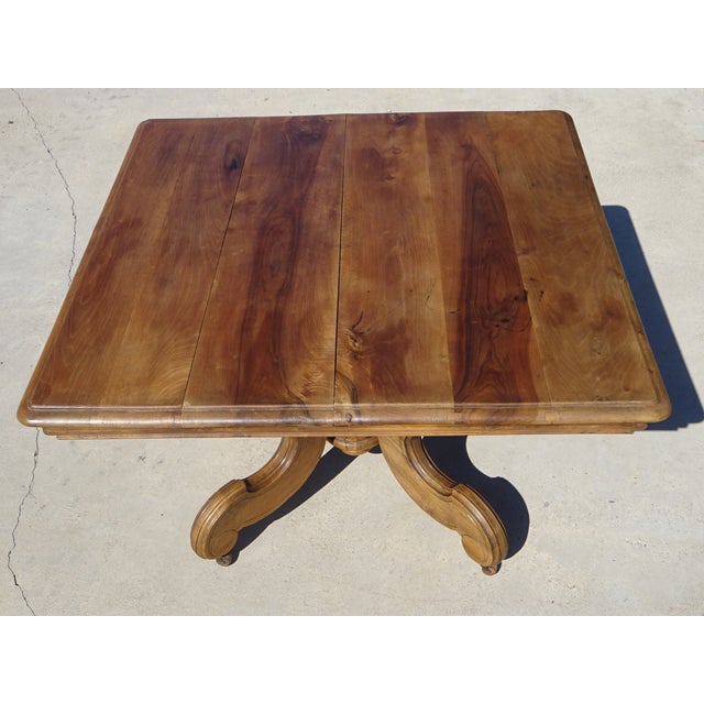 Square Walnut Pedestal Table, 19th Century For Sale - Image 5 of 18