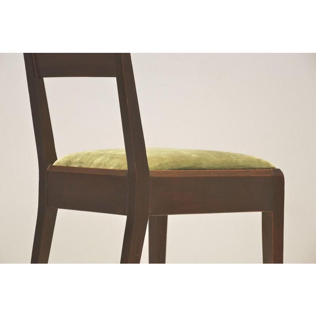Cubist Dining Chairs in Stained Alder Wood, 1925, Set of 2 For Sale - Image 12 of 16