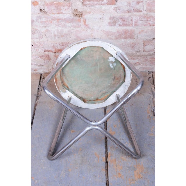 Bauhaus Stool in Beech, Chrome, and Steel from Mücke-Melder, Czech, 1930s For Sale - Image 6 of 9