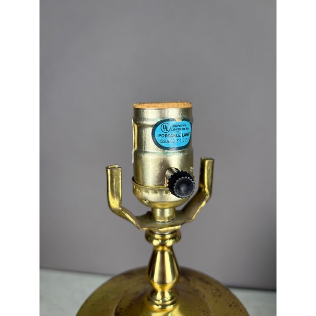 1960s Hand Painted Village Scene Table Lamp For Sale - Image 4 of 14