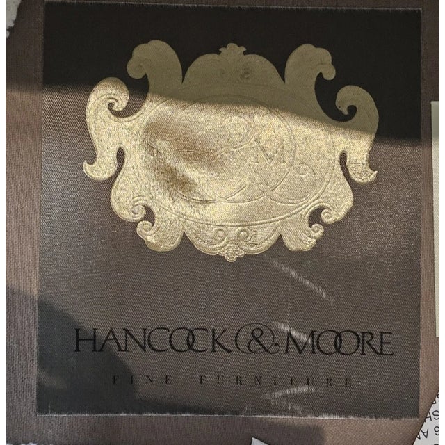 Late 20th Century Hancock & Moore Mahogany Chippendale Style Wing Chair High End Designer Fabric For Sale In Cleveland - Image 6 of 7