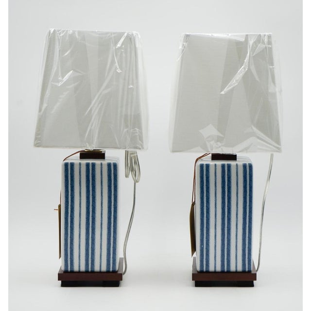 Blue Ceramic Table Lamps from Ralph Lauren, Set of 2 For Sale - Image 3 of 10
