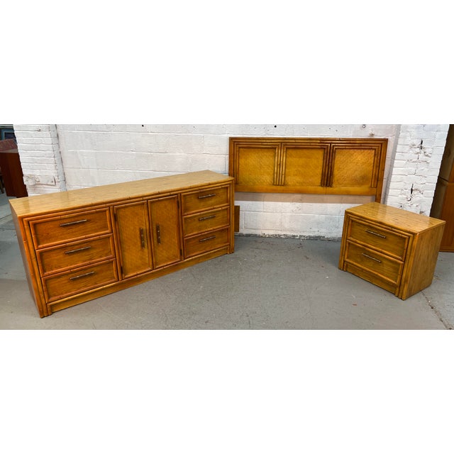 Ornamental & Decorative Materials Mid 20th Century Faux Bamboo Credenza by Lea For Sale - Image 7 of 7