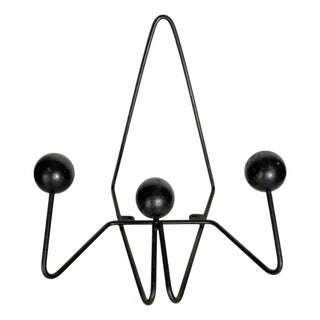 Coat Rack with Black Balls, France, 1960s For Sale