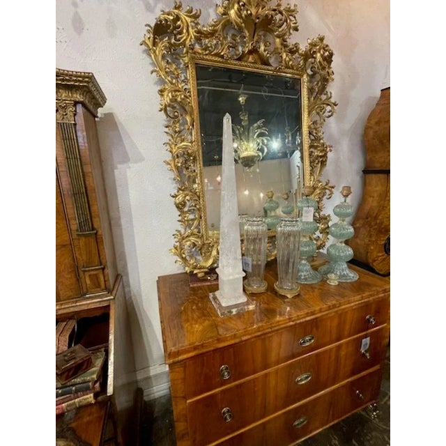 Modern Large Scale Polished Rock Crystal Obelisk For Sale - Image 3 of 6