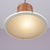1950s set of 2 hanging lamps in wicker, black metal, and glass. These lamps reflect mid-century design sensibilities,...