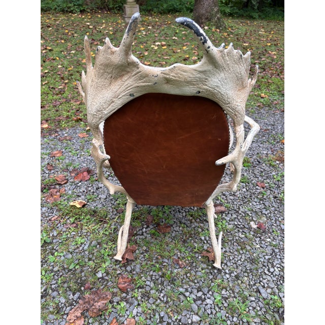 Arthur Court Faux Antler Arm Chair For Sale - Image 4 of 12