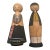 Mid-Century Scandinavian Hand-Painted Wooden Folk Art Figurines For Sale