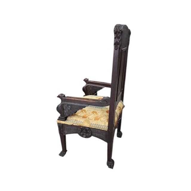 19th Century Pair of American Carved Oak Chairs For Sale - Image 10 of 12