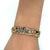 Multi-Colored Sapphire Diamond 14k Yellow Gold Flexible Bracelet For Sale - Image 4 of 4