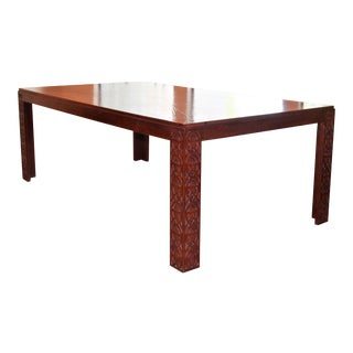 Vintage E. J. Victor Chinoiserie Parson Dining Table For Sale