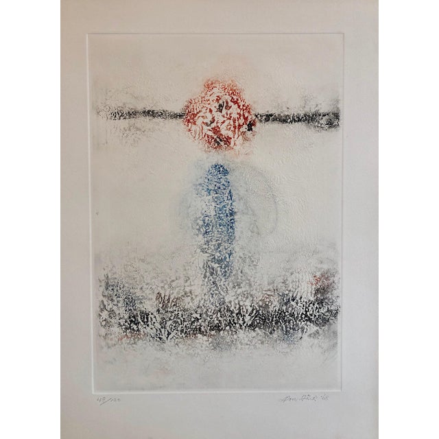 Don Fink, 60s American Abstract Expressionist Untitled Abstract Color Composition Etching, 1968 For Sale