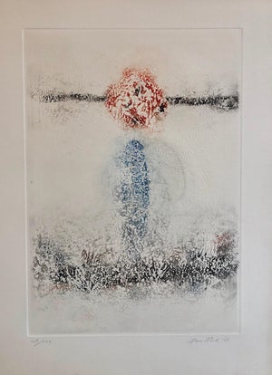 Don Fink, 60s American Abstract Expressionist Untitled Abstract Color Composition Etching, 1968