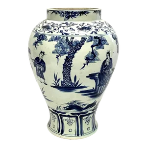 Large Chinese Blue and White Porcelain Vase