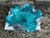 1980s Murano Italy Blue Aventurine Scalloped Art Glass Bowl For Sale In Dallas - Image 6 of 6