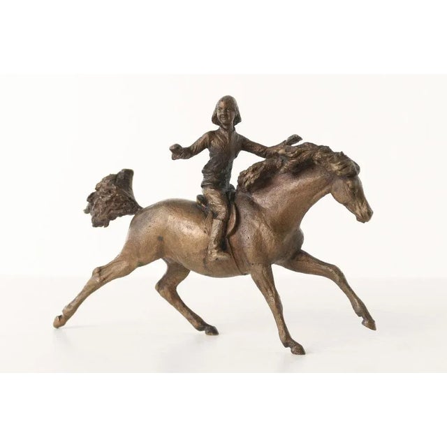 Art & Industry, Vintage Bronze Galloping Pony Sculpture by Jochen Ihle, 1970s For Sale - Image 6 of 6