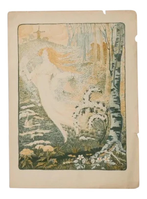 Gérard Roojen, Fairy, 1918, Lithograph On Paper