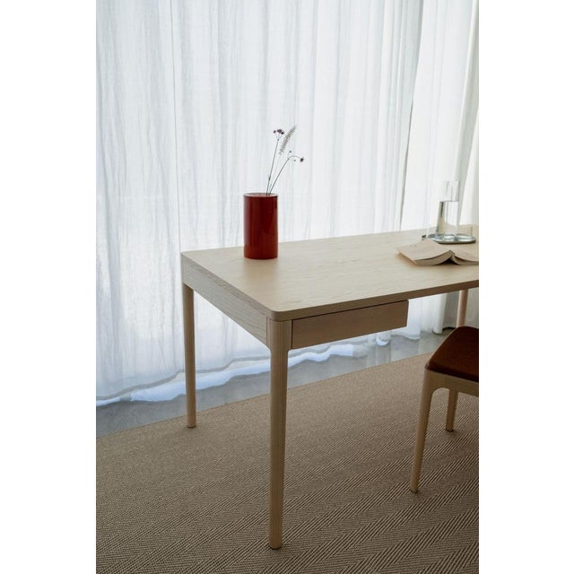 Beige Minimalist Modern Work Desk in Ash by Pedro Sotomayor For Sale - Image 8 of 10