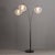 Nova 1990s Bloom 3-Light Arc Floor Lamp - Black Nickel, Black Marble Base, White Satin Shade, Dimmer For Sale - Image 4 of 10