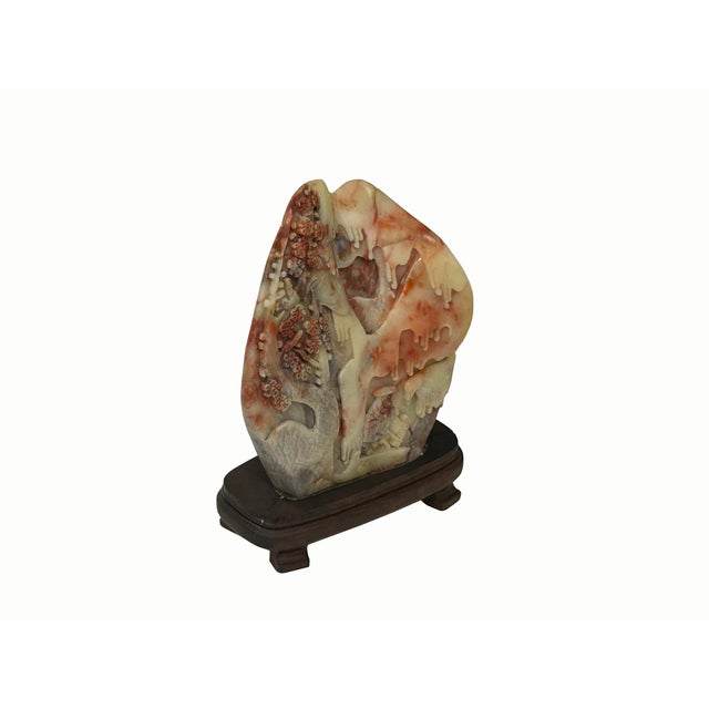 The Chinese Shou Shan Stone Tree Scenery Display Figure is a stunning piece of artistry and craftsmanship, revered for its...