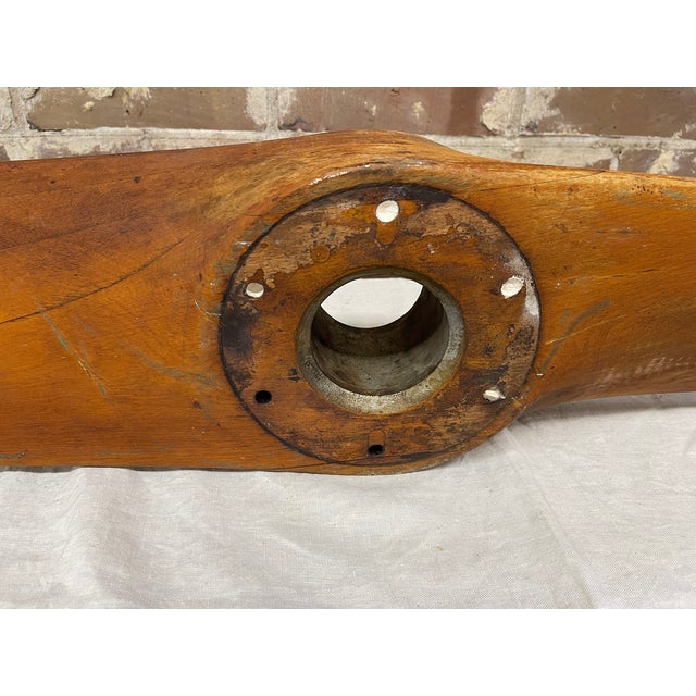 American Vintage Wooden Airplane Propeller For Sale - Image 3 of 7