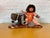 Vintage Japanese Kintarō Doll with Carved Wooden Bear, 1970s For Sale - Image 12 of 12