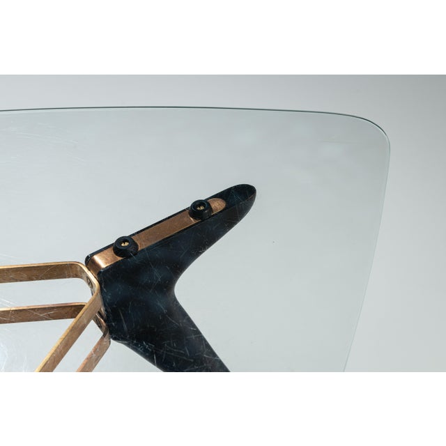 Triangular Coffee Table in the style of Alfred Hendrickx, 1960s For Sale - Image 9 of 13